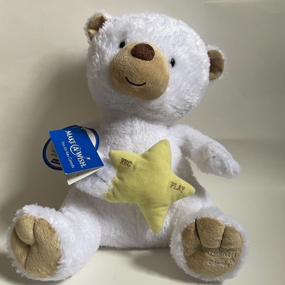 Hallmark “Make-A-Wish” Recordable Plush Bear - Picture 1 of 13